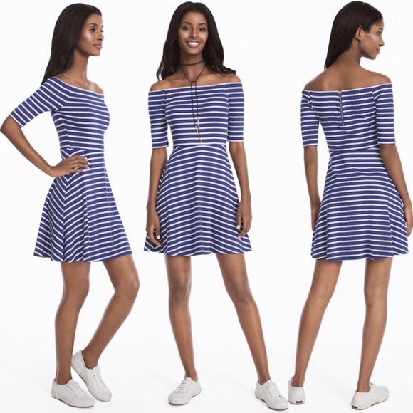 White House Black Market Dresses & Skirts - WHITE HOUSE BLACK MARKET Off the Shoulder Weekender Dress